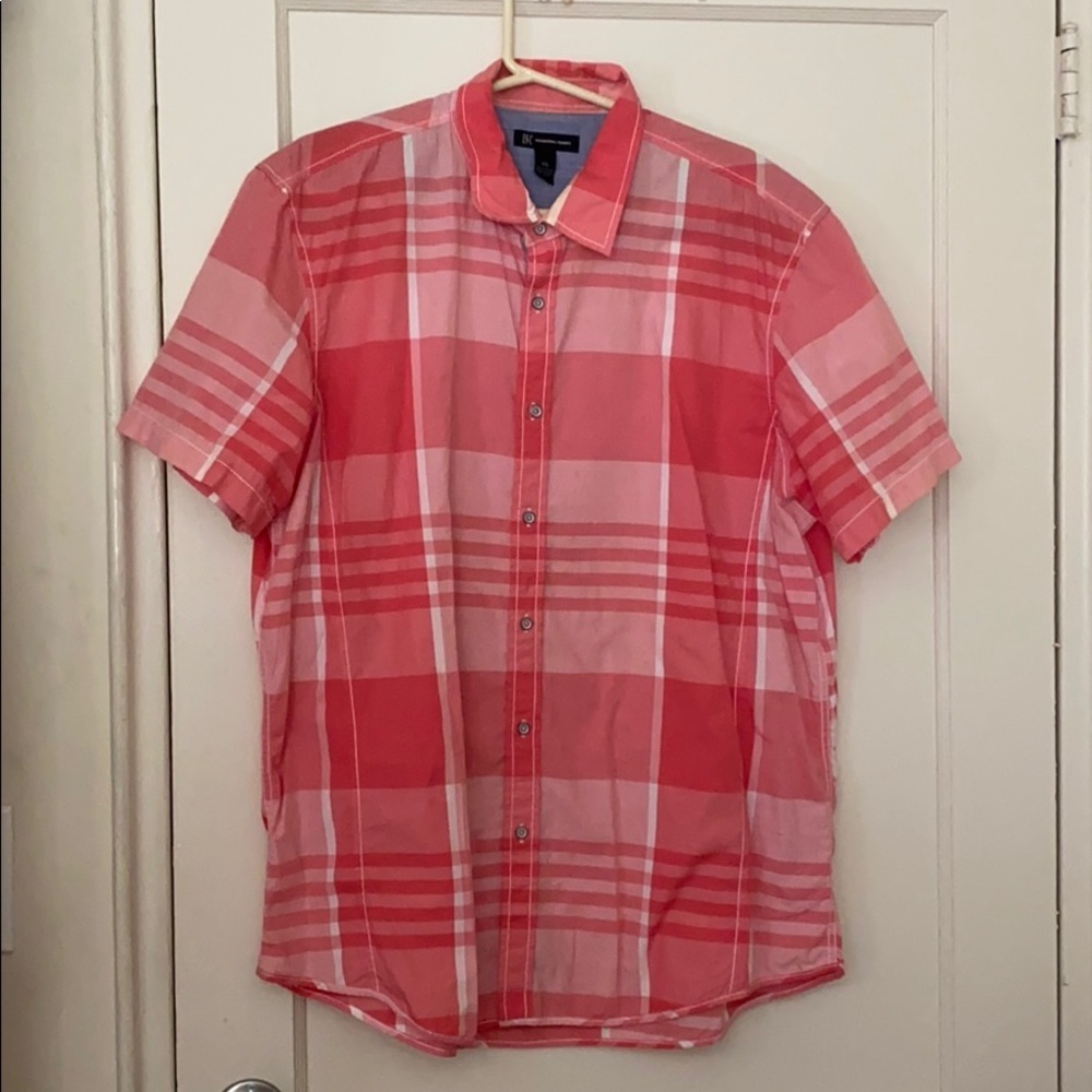 INC pink short sleeve button down size: XXL